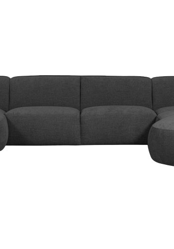 WOOOD EKSKLUSIV Polly sofa U-form, hyre - gr polyester