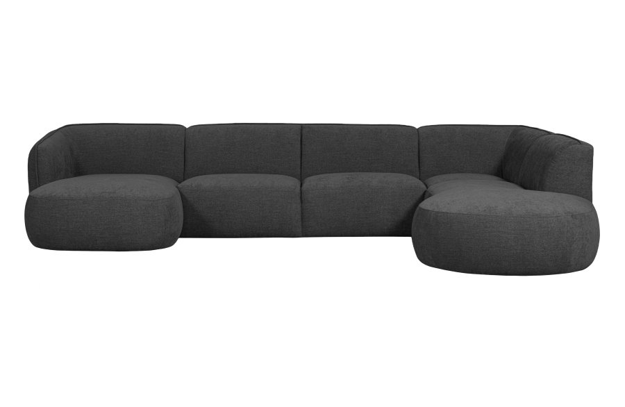 WOOOD EKSKLUSIV Polly sofa U-form, hyre - gr polyester
