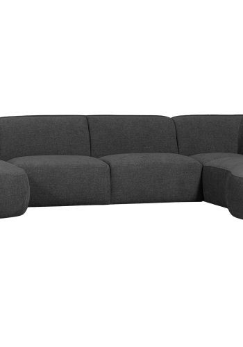 WOOOD EKSKLUSIV Polly sofa U-form, hyre - gr polyester