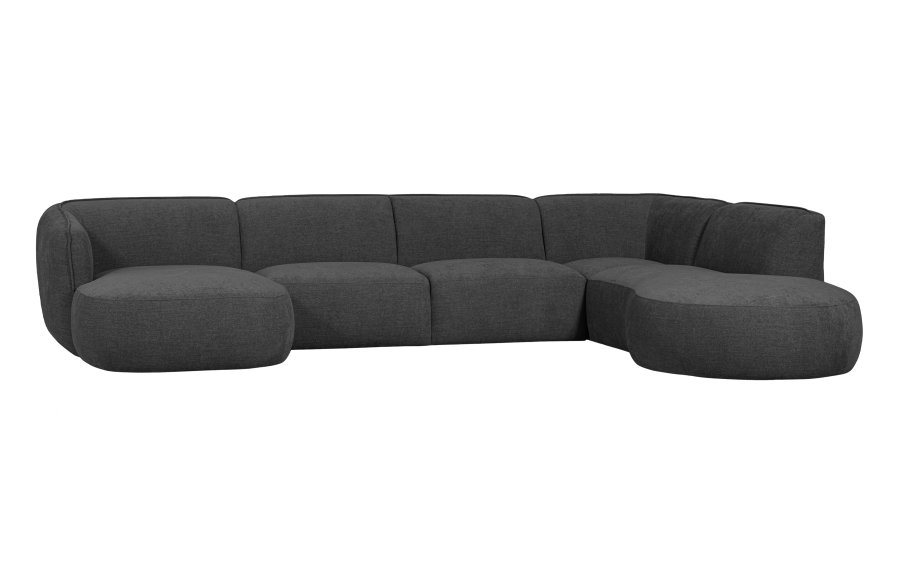 WOOOD EKSKLUSIV Polly sofa U-form, hyre - gr polyester