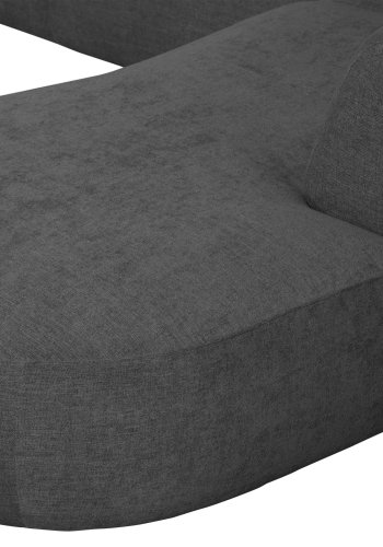 WOOOD EKSKLUSIV Polly sofa U-form, hyre - gr polyester