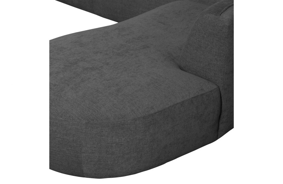 WOOOD EKSKLUSIV Polly sofa U-form, hyre - gr polyester