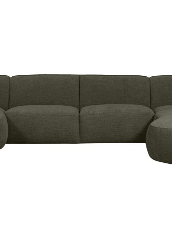 WOOOD EKSKLUSIV Polly sofa U-form, hyre - grnn polyester