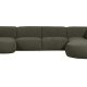 WOOOD EKSKLUSIV Polly sofa U-form, hyre - grnn polyester