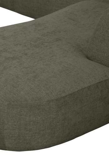 WOOOD EKSKLUSIV Polly sofa U-form, hyre - grnn polyester