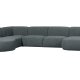 WOOOD EKSKLUSIV Polly sofa U-form, venstre - blgrnn polyester
