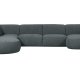 WOOOD EKSKLUSIV Polly sofa U-form, venstre - blgrnn polyester