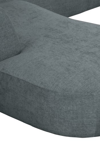 WOOOD EKSKLUSIV Polly sofa U-form, venstre - blgrnn polyester