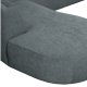 WOOOD EKSKLUSIV Polly sofa U-form, venstre - blgrnn polyester