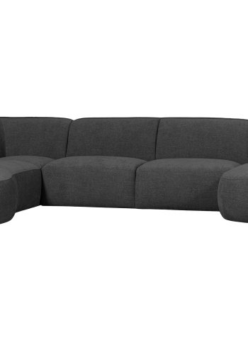 WOOOD EKSKLUSIV Polly sofa U-form, venstre - gr polyester