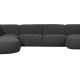 WOOOD EKSKLUSIV Polly sofa U-form, venstre - gr polyester