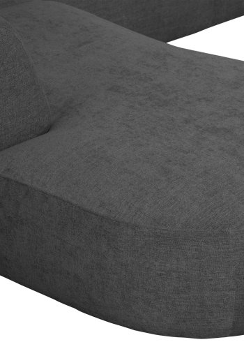 WOOOD EKSKLUSIV Polly sofa U-form, venstre - gr polyester