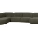 WOOOD EKSKLUSIV Polly sofa U-form, venstre - grnn polyester