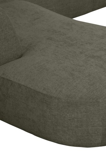 WOOOD EKSKLUSIV Polly sofa U-form, venstre - grnn polyester