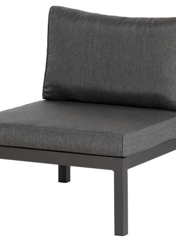 EXOTAN La Vida senter lounge sofa - antrasittgr stoff, teak og aluminium