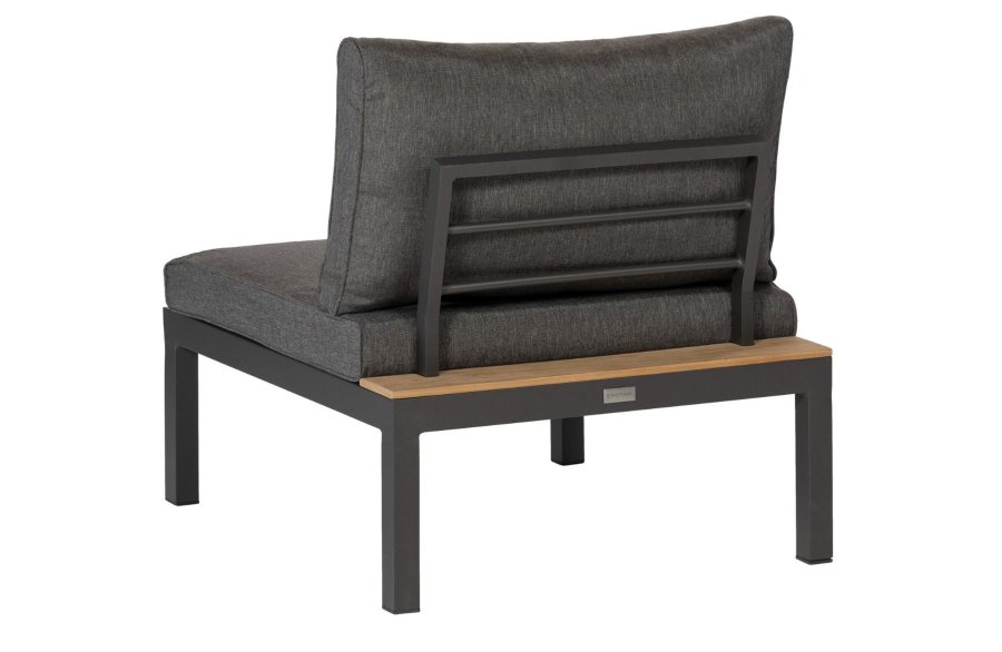 EXOTAN La Vida senter lounge sofa - antrasittgr stoff, teak og aluminium