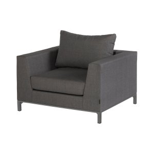 EXOTAN SiciliË loungestol til haven, m. armln - stengr stof og aluminium