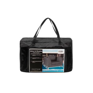 EXOTAN Rhodos beskyttelsesovertrk til loungestol til haven - sort