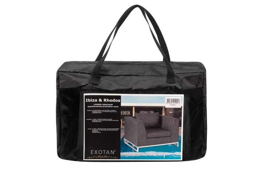 EXOTAN Rhodes beskyttelsestrekk til hagestol - svart
