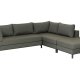 EXOTAN Capri lounge hjrnesofa, hyre - grnt stoff og aluminium