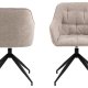 ACT NORDIC Brooke spisebordsstol, m armlener, svingfunksjon, sm - beige stoff og sort stl