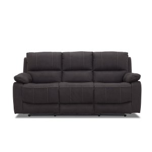 HAGA Texas 3 pers. recliner sofa - grbrunt stof