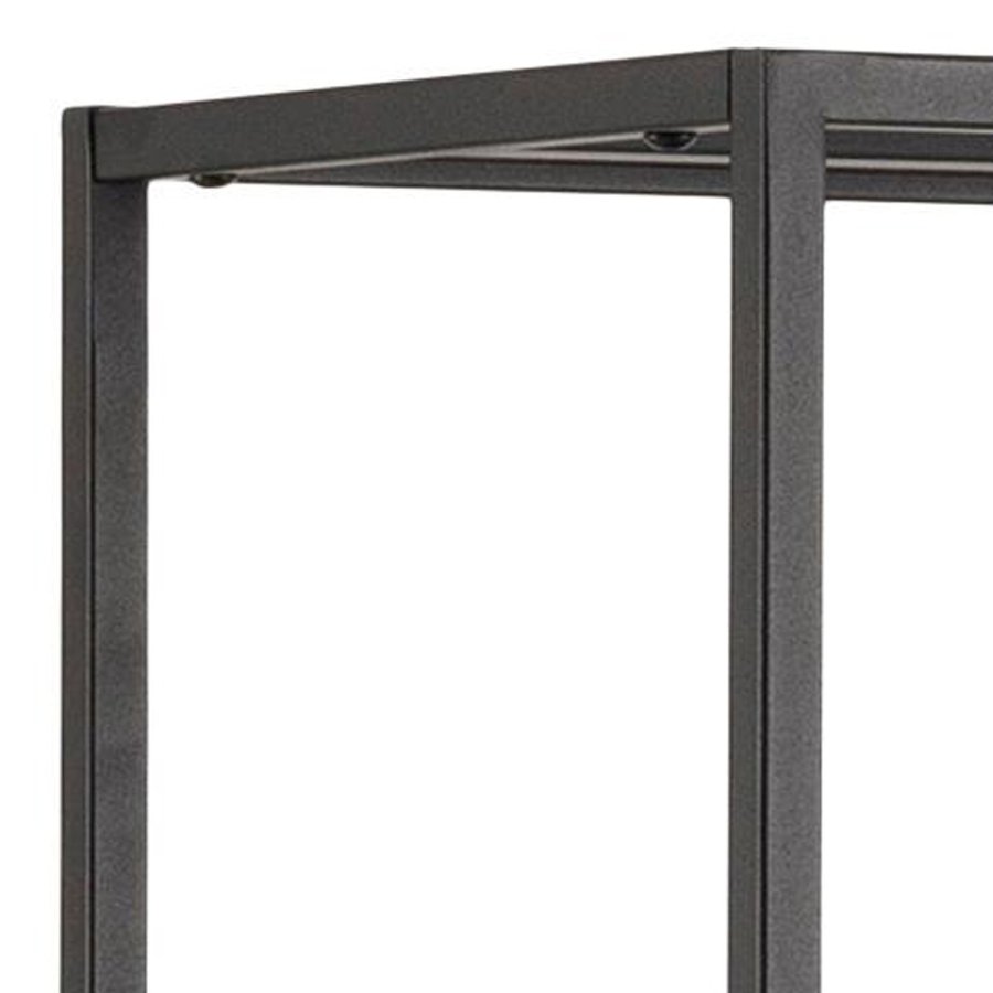 ACT NORDIC Newcastle bogreol, m. 6 hylder - sort metal(H:165cm x79,5cm x 30cm)