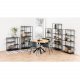 ACT NORDIC Newcastle bogreol, m. 6 hylder - sort metal(H:165cm x79,5cm x 30cm)