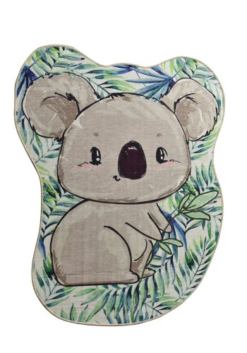 TEPPI Koala gulvtppe til brn, organisk - multifarvet polyester (120x160)
