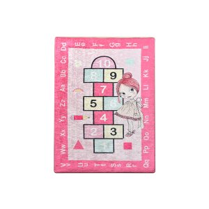 TEPPI Princess matta för barn, rektangulär - flerfärgad polyester (140x190)