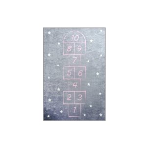 TEPPI Hopscotch matta för barn, rektangulär - flerfärgad polyester (140x190)