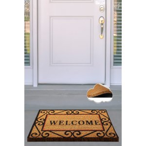 TEPPI Fold Coco drmtte m. mnster, rektangulr - multifarvet kokos (60x40