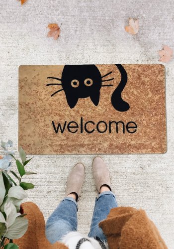 TEPPI Pvc Goose Eye drmtte m. mnster, rektangulr - multifarvet PVC (60x40)