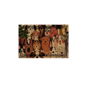 TEPPI Cane drmtte m. mnster, rektangulr - multifarvet PVC (60x40)