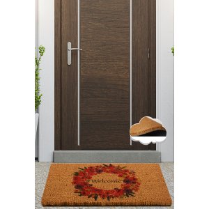 TEPPI Coco Wreath drmtte m. mnster, rektangulr - multifarvet kokos (60x40)