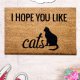 TEPPI Coco You Like Cats drmtte m. mnster, rektangulr - multifarvet coir (60x40)