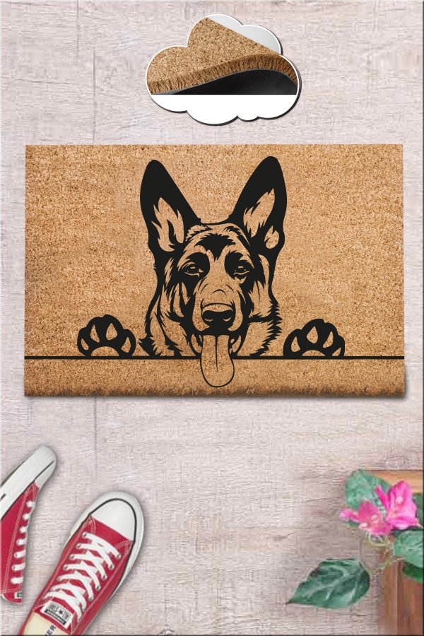 TEPPI Coco Carmen drmtte m. mnster, rektangulr - multifarvet coir (60x40)