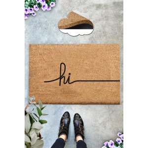 TEPPI Coco Melatti drmtte m. mnster, rektangulr - multifarvet coir (60x40)