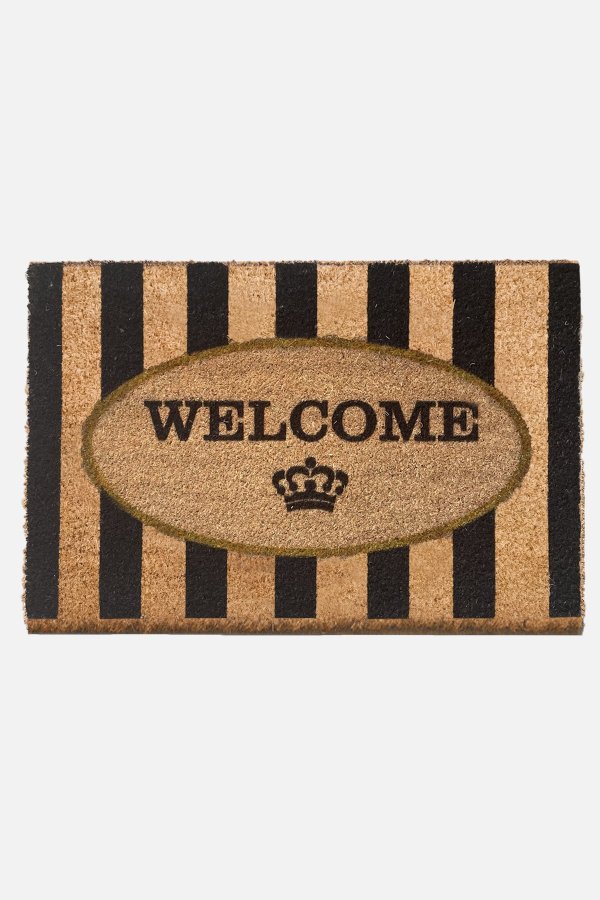 TEPPI Rigel Coco drmatte med mnster, rektangulr - flerfarget kokosntt (60x40)