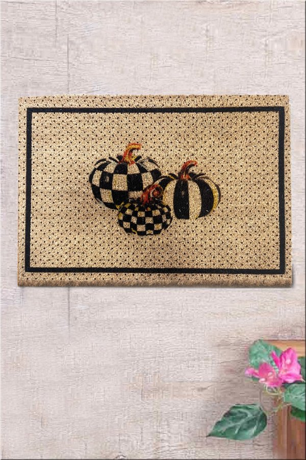 TEPPI Coco Poen drmtte m. mnster, rektangulr - multifarvet coir (60x40)