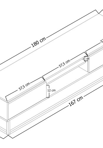 NORDVRK Laxus TV-stativ, valntt Sort