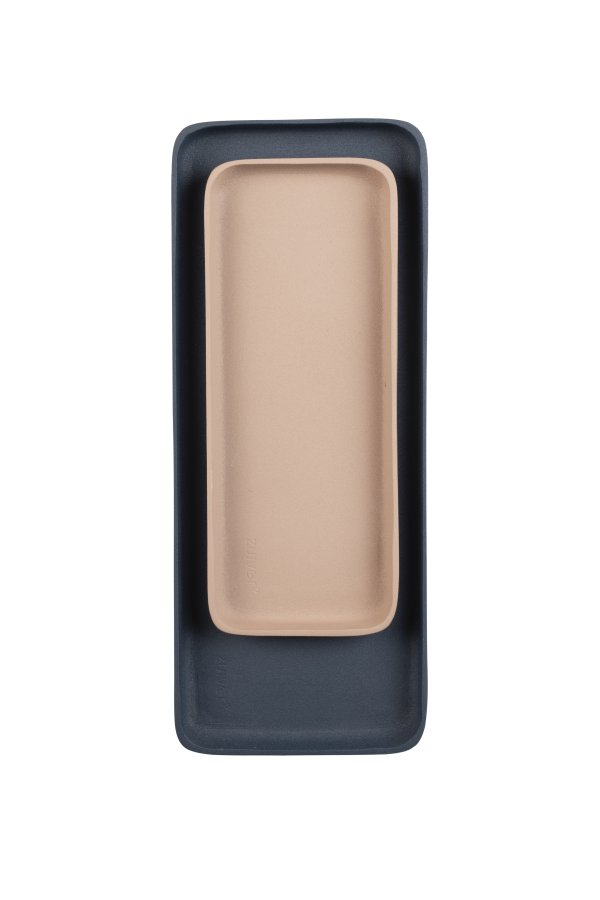 ZUIVER Rebel-brett, rektangulrt - rosa og bltt aluminium (sett med 2)