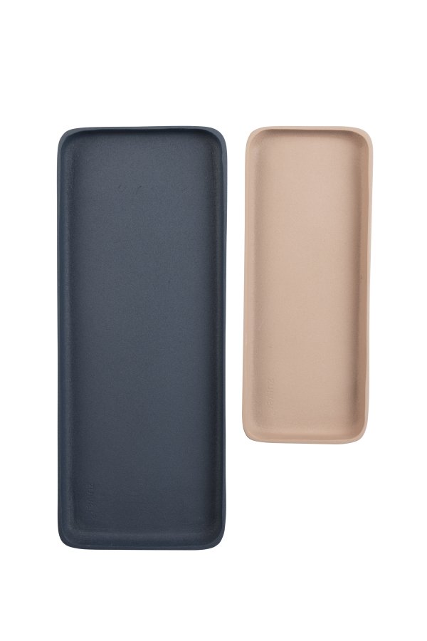 ZUIVER Rebel-brett, rektangulrt - rosa og bltt aluminium (sett med 2)