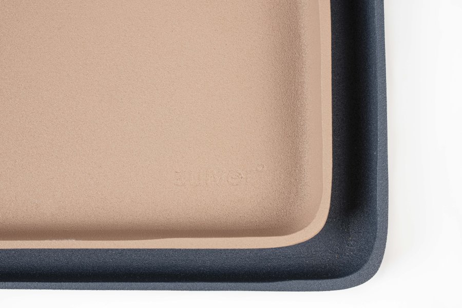 ZUIVER Rebel-brett, rektangulrt - rosa og bltt aluminium (sett med 2)