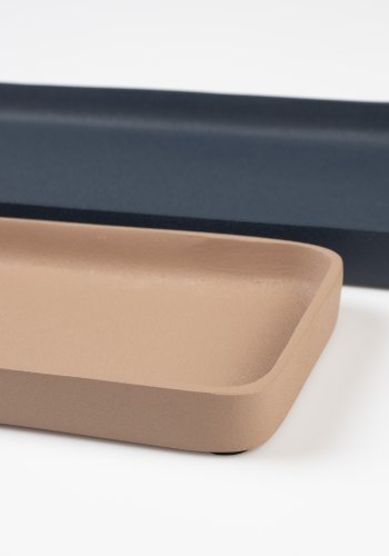 ZUIVER Rebel-brett, rektangulrt - rosa og bltt aluminium (sett med 2)