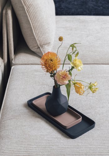 ZUIVER Rebel-brett, rektangulrt - rosa og bltt aluminium (sett med 2)