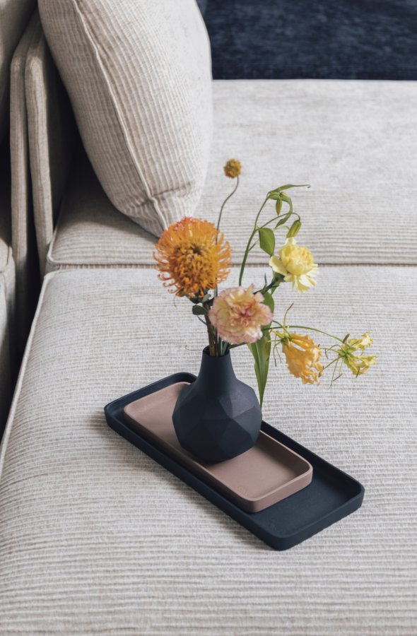 ZUIVER Rebel-brett, rektangulrt - rosa og bltt aluminium (sett med 2)