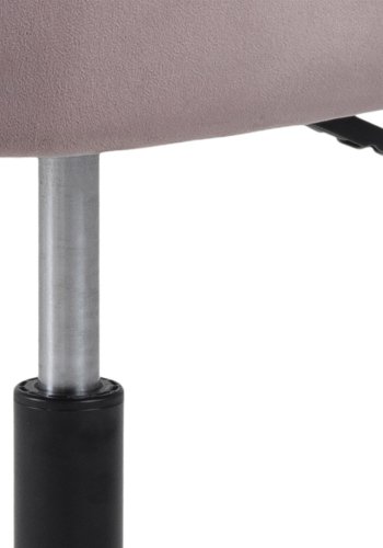 ACT NORDIC Brooke Schreibtischstuhl, mit Armlehnen – staubrosa Polyester und schwarzes Metall