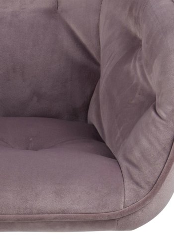 ACT NORDIC Brooke Schreibtischstuhl, mit Armlehnen – staubrosa Polyester und schwarzes Metall