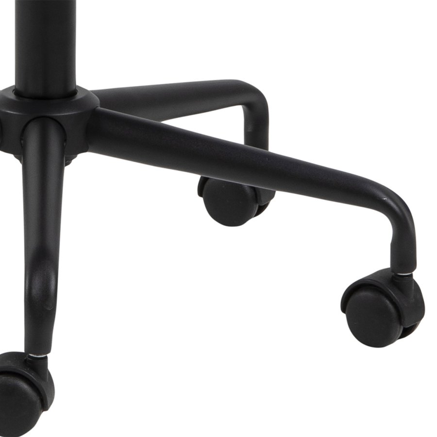 ACT NORDIC Brooke Schreibtischstuhl, mit Armlehnen – staubrosa Polyester und schwarzes Metall